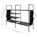 HOMEMAXS Shoe Rack, 4 Tiers Non-woven Fabric Shoes Storage Organizer 106 x 30 x 85 cm