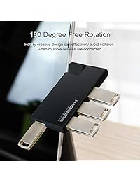 Hagibis - Hub USB 3.0 con rotación de 180 grados para MacBook Air, Mac Pro Mini, iMac, Surface Pro, XPS, portátiles, unidades flash USB, disco duro móvil, ordenador portátil y PC