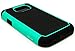 Galaxy S7 Active Case, Bastex Hybrid Slim Fit Rugged Heavy Duty Black Rubber Silicone Cover Hard Plastic Teal & Black Protective Shock Case for Samsung Galaxy S7 Active G891A