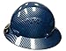 HDPE-Hydro Dipped Blue/Silver Full Brim Safety Hard Hat with Fas trac Suspension