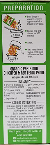 Explore Cuisine Organic Gluten Free Pasta Duo - Chickpea Penne & Red Lentil Penne