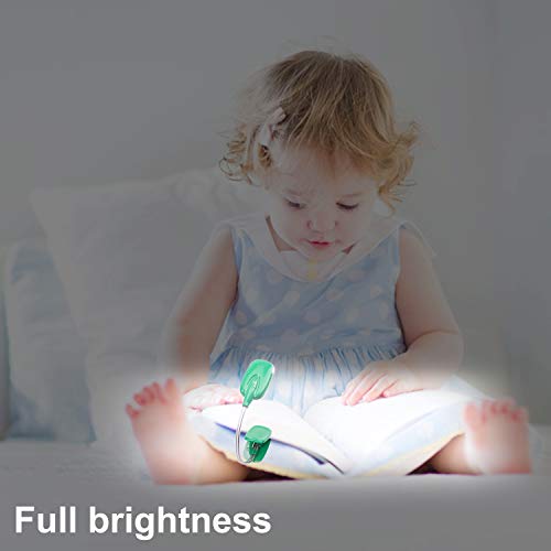 HONWELL Book Light Clip on Reading Light 3 Pack Portable LED Light with 360° Flexible and 2 Brightness Book Light for Reader Kids