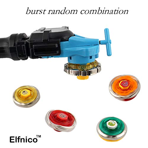 Elfnico Battling Tops Metal Fusion Starter Set with 4D Launcher Grip Burst Battle Set