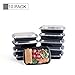 Glotoch Bento Box, 38 Ounce Wholesale 1 Compartment Plastic Food Storage Containers for Meal Prep-Microwave, Freezer & Dishwasher Safe - Eco Friendly Safe Food Container