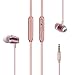 Earbuds,E&jing Earphones In Ear with In-line Mic and Remote Control Wired Headphones 3.5mm Jack Stereo Noise Cancelling Headphones Deep Bass (Rose Gold)