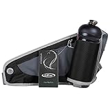G4Free Runners Waist Pack with Water Bottle Holder for Outdoor Sports, Running Cycling Hiking Waist Bag Fanny Pack (No Bottle Included)Black