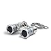 Uarter Opera Glasses Theater Vintage Binoculars with Chain Necklace Gray-Silver