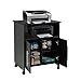 Topeakmart Rolling Collection Printer Stands Cart Storage Cupboard Black