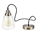 Pendant Light 3-Pack, Farmhouse Edison Hanging Lights Height Adjustable, SHINE HAI Mini Glass Pendant Lighting Fixture, Modern Industrial Vintage Lamp