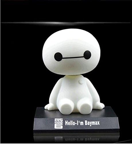 B123 Action & Toy Figures - NEW Big Hero 6 Baymax Toy Model Dolls figma 12cm Lovely Cute Automobile Head Shaking Action Figure GIFT 1 PCs