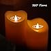 3D Flameless Led Candle With Timer, Moving Wick Pillar Candle for Home Decoration, 3.75x6.5 Inch, Ivory