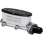 Wilwood Master Cylinder, Tandem, 1 in Bore, 1.100 in Stroke, Integral Reservoir, Aluminum, Burnished, Kit