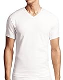Calvin Klein Men's 2 Pack Cotton Stretch V-Neck T-Shirt, White, Large
