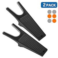 2 Pack Boot Jack with Non-Staining Rubber Grip, Heavy Duty Boot Puller One Size Fits All, No Bend Shoe Remover (Grey)