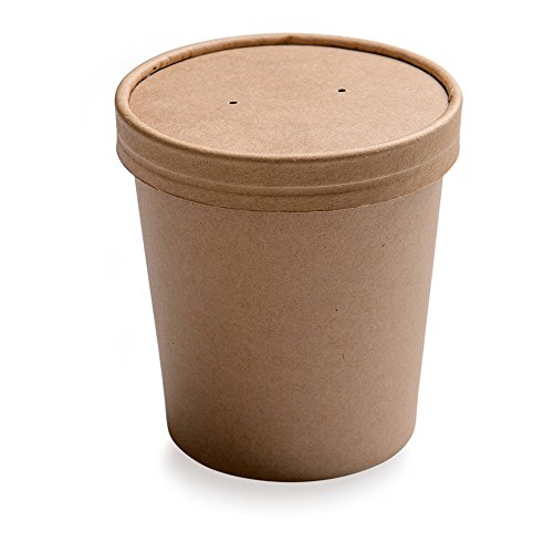200CT Disposable 16OZ Bio Soup Container Large Kraft Soup Cups