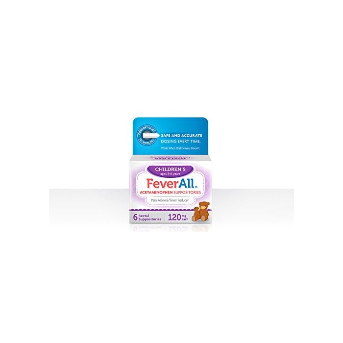 Buy FeverAll Children's Acetaminophen Suppositories, 120 mg, 6 Count