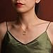 Meow Star Sterling Silver Moon Cat Necklace Cat Pendant Charm Necklaces for Women 14K Gold Plated (matte)