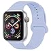 YC YANCH Compatible with for Apple Watch Band 38mm 40mm, Soft Silicone Sport Band Replacement Wrist Strap Compatible with for iWatch Series 5/4/3/2/1, Nike+, Sport, Edition, S/M, Lilac