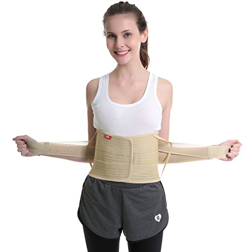 Banglijian Back Brace Medical Grade Lumbar Support Posture Corrector for Men Women, Relieve Lower Lumbar Back Pain from Muscle Strains and Sprains, Sciatica, Scoliosis etc. (X-Large, Beige)