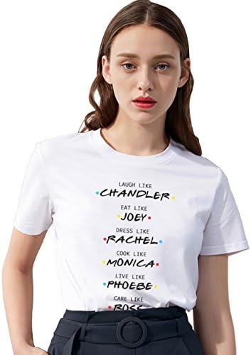 Friends T-Shirts TV Show Shirts Letter Printed Cute Logo Shirt Tops Teen Girls Women