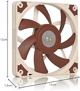 Noctua NF-A12x15 PWM Premium Quiet Slim Fan 120x15mm Brown 1850RPM view 8