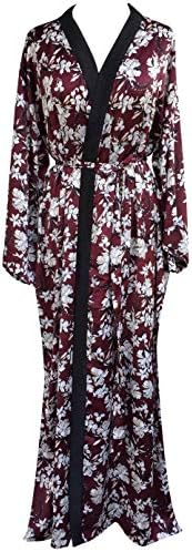 JANA JIRA Women's Kimono Long Robe Ankle Length Robe for Women Nightgowns Plus Size 2X/3X