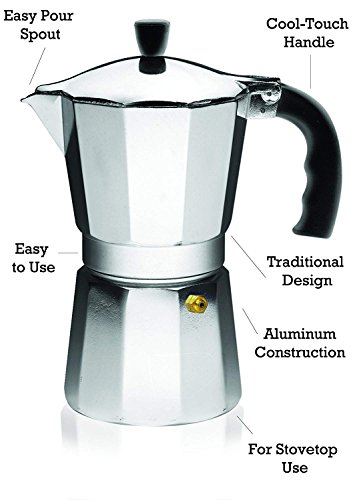 IMUSA 3-Cup Espresso Stovetop Coffeemaker - Image 2