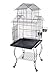 Mcage New Large 20-Inch Large Canary Parakeet Cockatiel Lovebird Finch Roof Top Bird Cage with Removable Stand (Black Vein)thumb 2