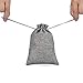 Burlap Gift Bags with Drawstring 6.7 x 4.7 for Wedding Party Favors Craft Jute Sacks Project Christmas Presents Jewelry Pouches Pack of 24 (Gray)