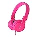 ONTA gorsun Foldable On Ear Audio Adjustable Lightweight Headphone for Kids Cellphones Smartphones iPhone Laptop Computer Mp3/4 Earphones (Pink)thumb 1