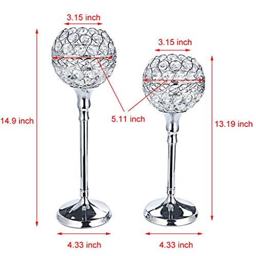 image for Gotian Vintage with Pattern Crystal Candlestick Wedding/Plot People Gi