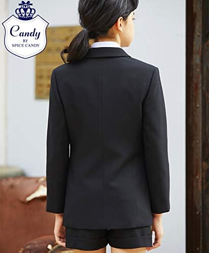 Amazon Spice Candy スパイスキャンディ 卒業式 スーツ 女の子 小学生 ショートパンツスーツ 4001 2510 ブラック 165cm フォーマル 通販