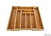 Clever Cook Bamboo Cutlery Utility Drawer Organizer (Expandable Flatware Tray)