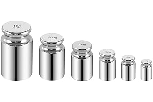 ikasus Calibration Weight 20g 50g 100g 200g 500g 1KG M1 Class Stainless Steel Calibration Gram Scale Weight Set for Digital Scale Balance Gram Scale Balance, Jewelry Scale