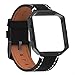 For Fitbit Blaze Bands Leather with Frame Small Large,Austrake Fitbit Blaze Band with Stainless Steel Buckle for Women Men