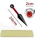 2 Pcs Naruto Kunai knives and Uchiha Itachi SHU ring Plastic Toy For Anime Cosplay（Red）