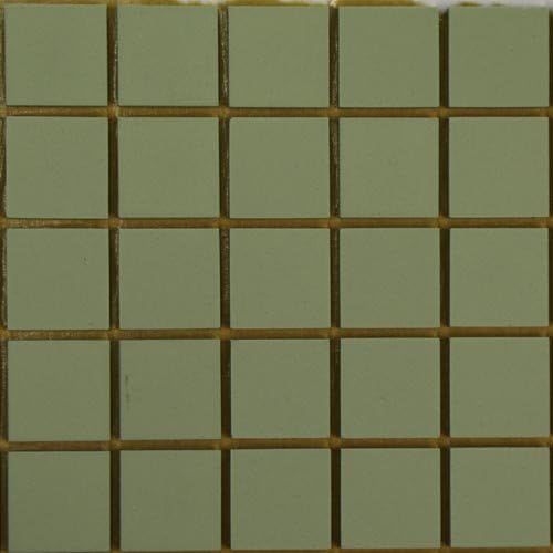 20mm Unglazed Ceramic Tiles - Sheet of 49 tiles (Pistachio)