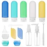 Beveetio 17 Pack Travel Bottles TSA Approved, 3OZ