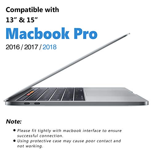 USB C Hub, Snorain Aluminum 7-IN-1 USB Type C Hub Adapter Dongle 100W Power Delivery Compatible for 2016 2017 2018 MacBook Pro 13"15" 4K HDMI - Thunderbolt 3, USB-C, 2 USB 3.0 & MicroSD/SD Card Reader