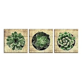 3 Piece Canvas Wall Art Rustic WoodCanvas Prints Home Artwork Decoration for Living Room,Bedroom - 12"x12"x3 Panels