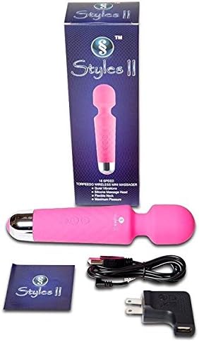 Styles II Torpeedo Mini Wireless HandHeld Body Massager 18 Speed Rechargeable Massager - Great At - Home for Neck, Back, Shoulder, Waist, Feet – Suitable for All