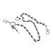 Uniqsum Skull Sword charm Skull Wallet chain Metal Biker Punk Key chain (Silver)