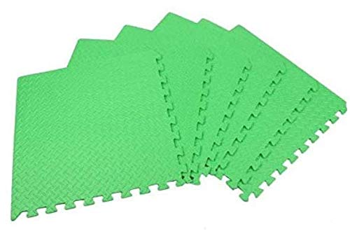 RBW TOYS Interlock RBW TOYS Foam Floor Mat 100cmx100cmx3cm Blue Color Plain Exercise Puzzle Mat for kids Activity. rbwtoy18807. (GREEN)