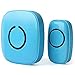 SadoTech Wireless Doorbell for Home - Battery Operated, 1000 Feet, Wireless Door Bell w/LED Flash, 1 push button + 1 receiver, Baby Blue