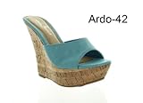 Fashion Focus Womens Ardo-42 Popular Wedge Sandal