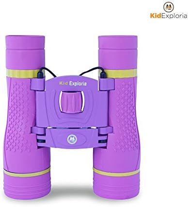 Pink Kids Binoculars 10x Ultimate: Shockproof, Durable Kids Binocular, Strong 10x Magnification, Large Viewing Area, Easy Focus and Vibrant Clarity for Hiking, Camping, Sports, Bird Watching, Travel