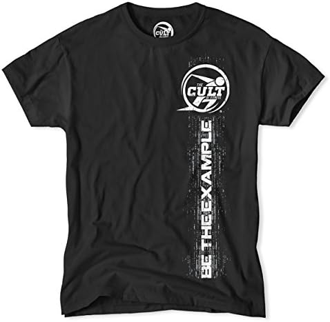 Cult of Fitness Men's Vertical "Be The Example" Moisture-Wicking T-Shirt - Black, Large
