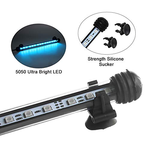 GOESWELL LED Aquarium Light, Fish Tank Light Underwater Submersible Light RGB Color Changing with Remote Control (11.41 inch)