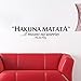 UNKE Removable PVC Wall Sticker Words Sign Hakuna Matata Art Mural Wall Sticker Decal