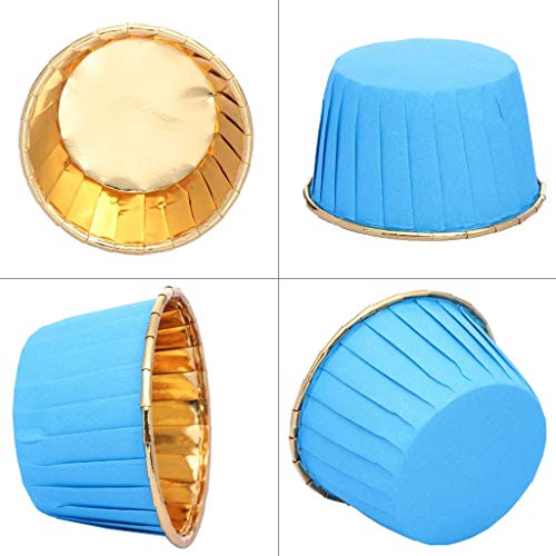 50 Pack Aluminum Foil Baking Cups with Lid, Disposable Paper Ramekins